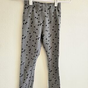H&M Kids Leggings with Black Heart Pattern